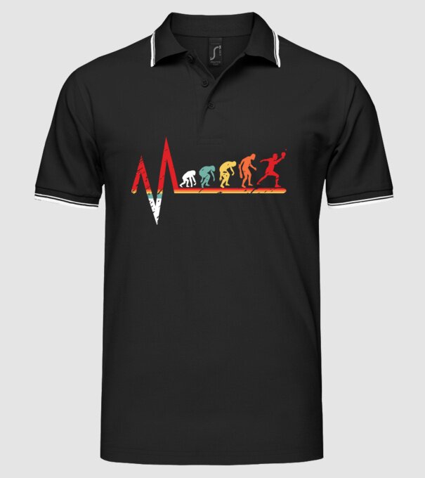 Evoluție ping-pong model negru pe tricou