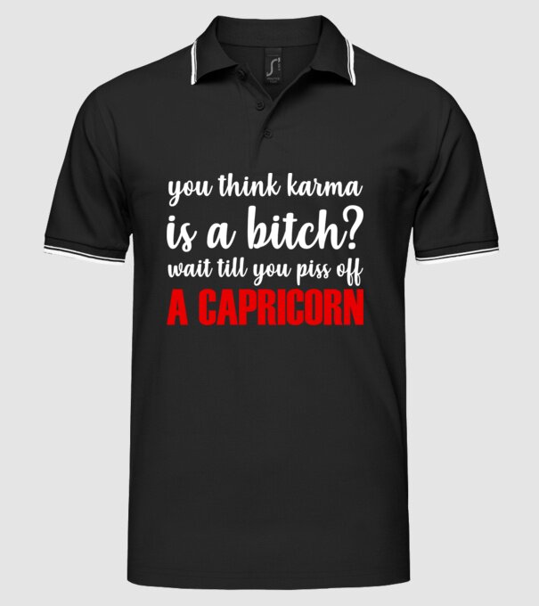 Piss of a CAPRICORN model negru pe tricou