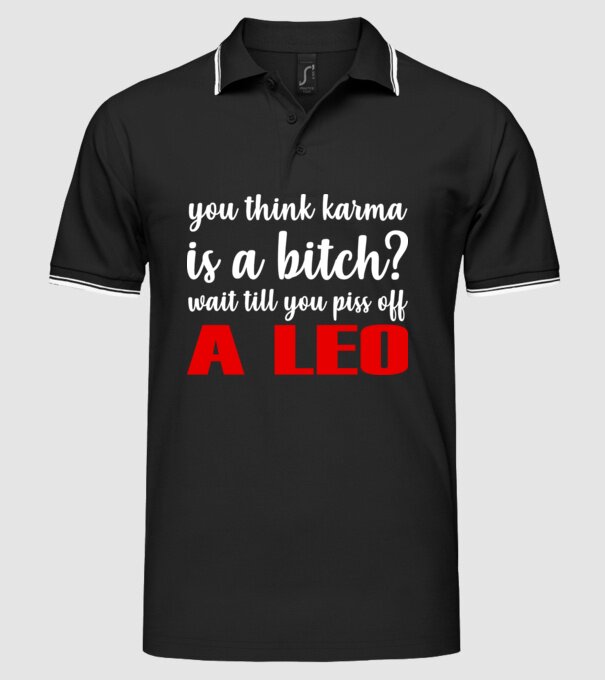 Piss of a LEO model negru pe tricou