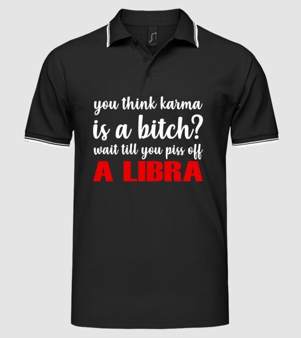 Piss of a LIBRA model negru pe tricou