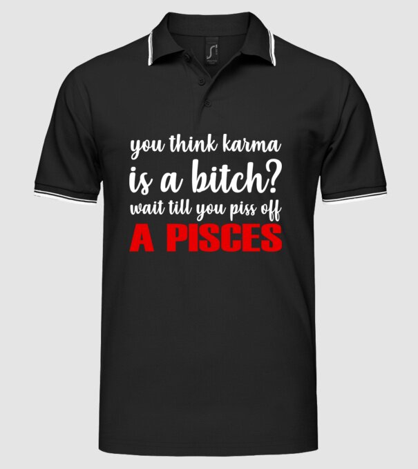Piss of a PISCES model negru pe tricou