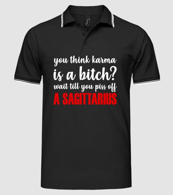 Piss of a SAGITTARIUS model negru pe tricou