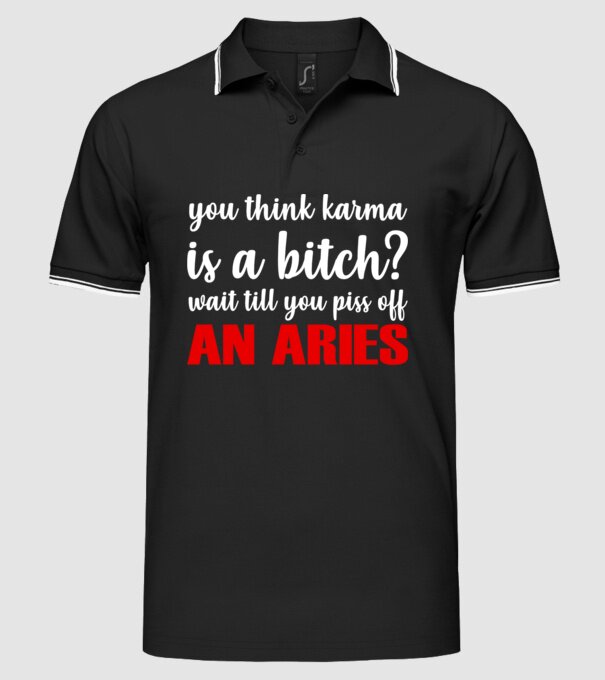 Piss of an ARIES model negru pe tricou