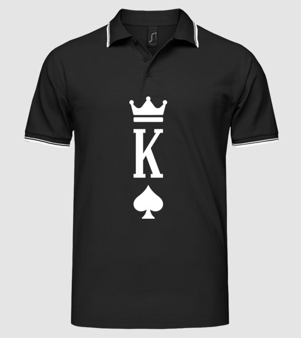 Playing cards King of spades model negru pe tricou