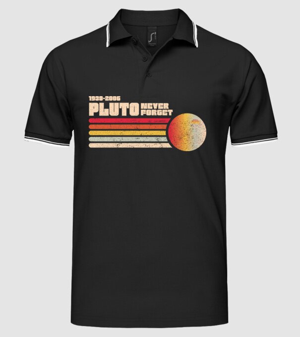 pluto model negru pe tricou