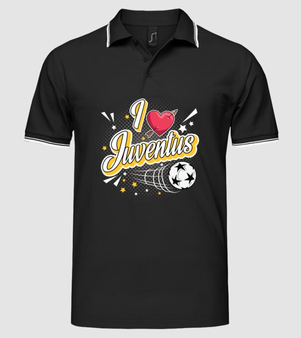 Popart Liverpool Juventus model negru pe tricou