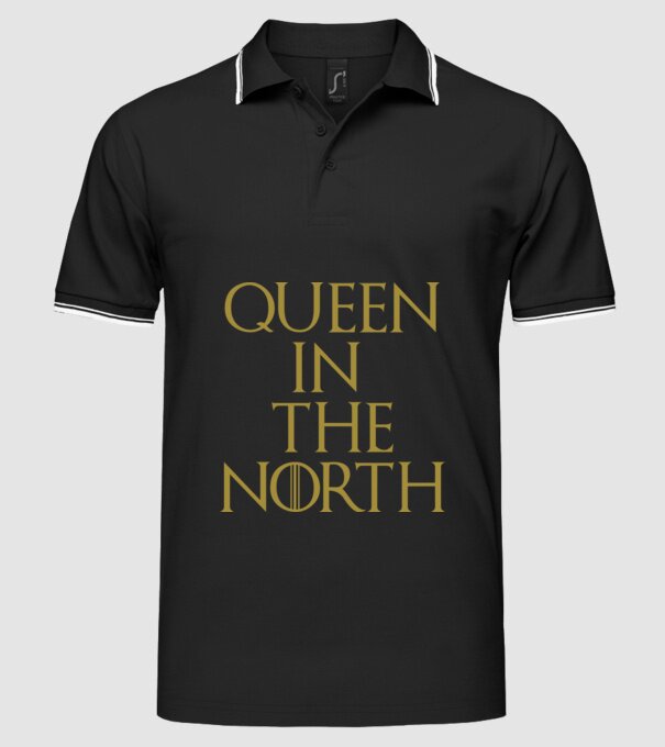 Queen in the North model negru pe tricou