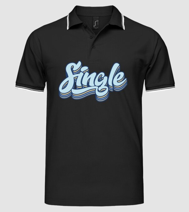 Retro single model negru pe tricou