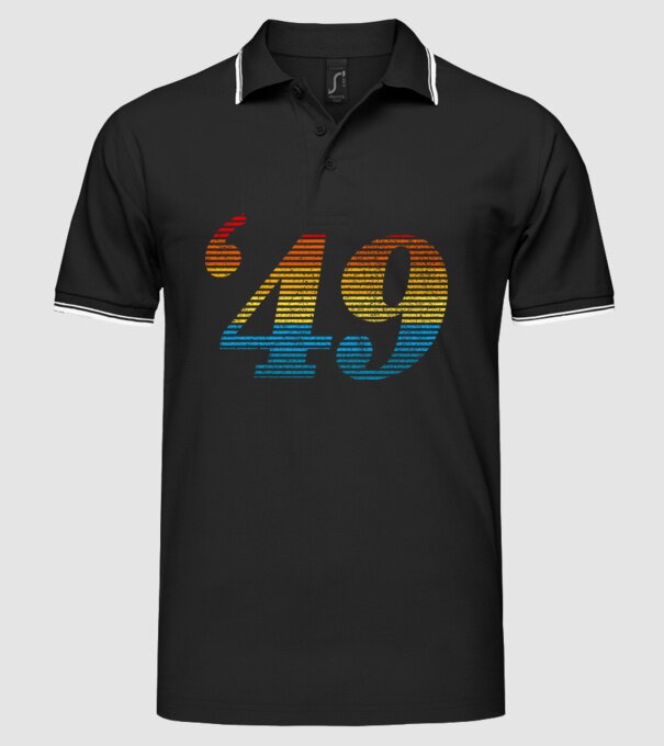 Retro Birthday 1949 model negru pe tricou