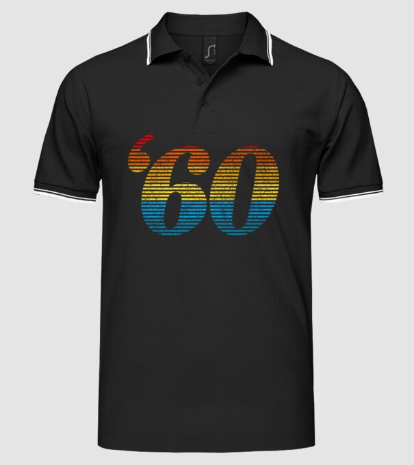 Retro Birthday 1960 model negru pe tricou