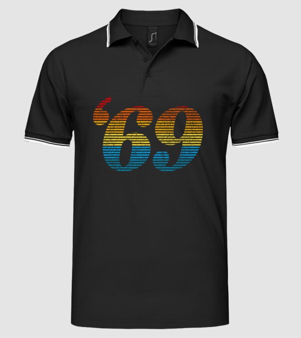 Retro Birthday 1969 model negru pe tricou