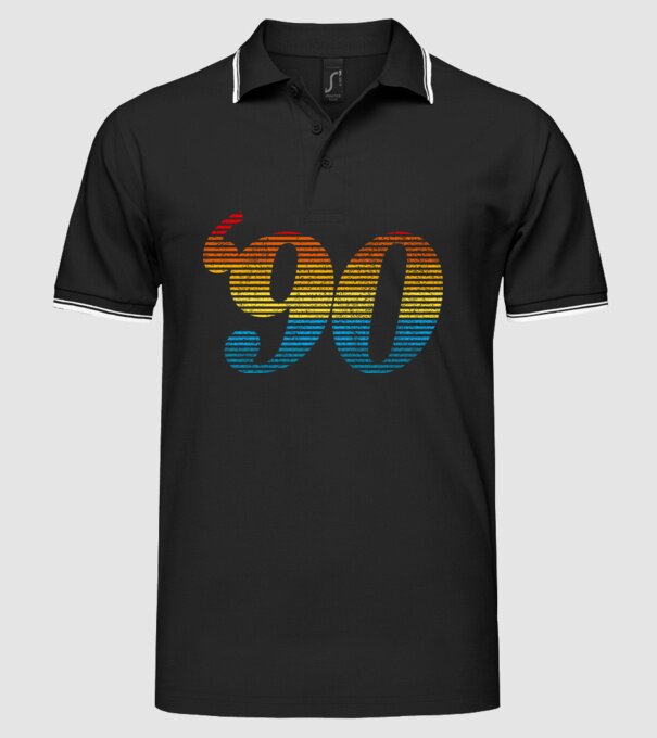 Retro Birthday 1990 model negru pe tricou