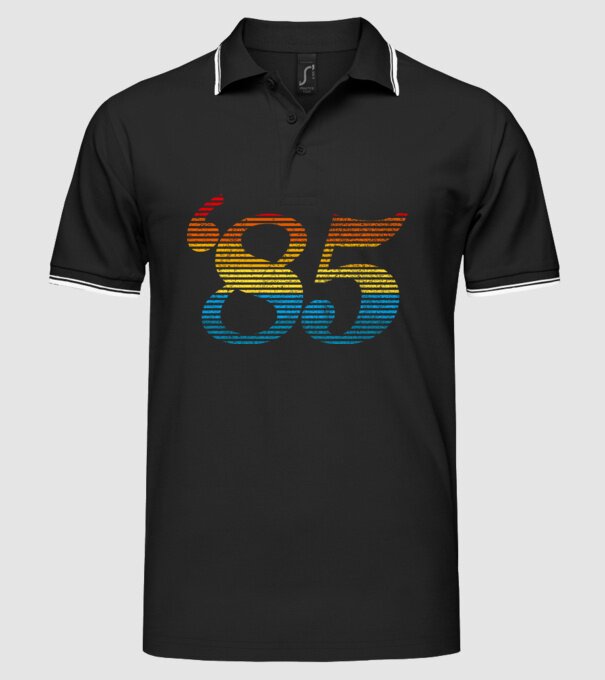 Retro Birthday 1985 model negru pe tricou