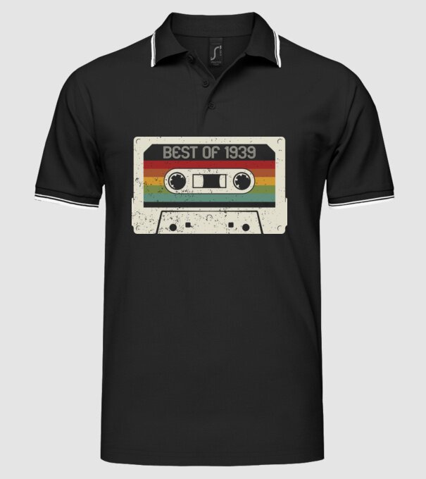 retro tape 1939 vintage model negru pe tricou