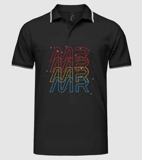 Retro vintage nasa couple mr model negru pe tricou