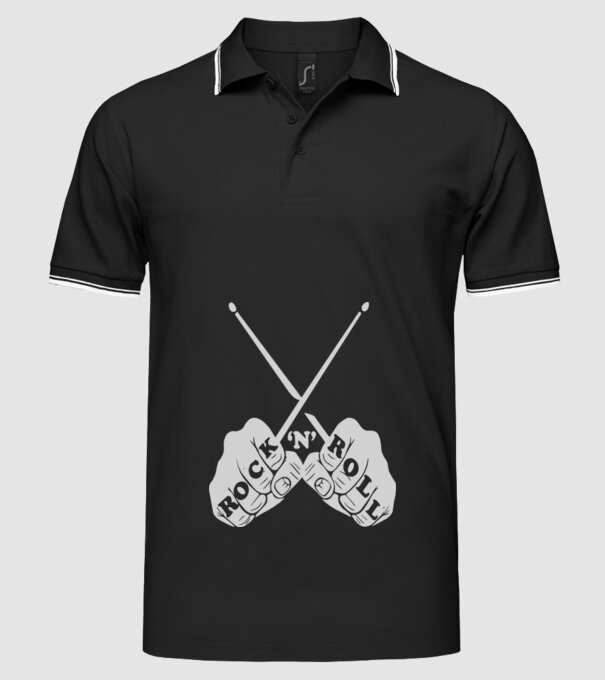 Rock-N-Roll model negru pe tricou
