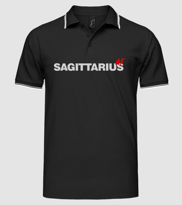 SAGITTARIUS as fuck model negru pe tricou