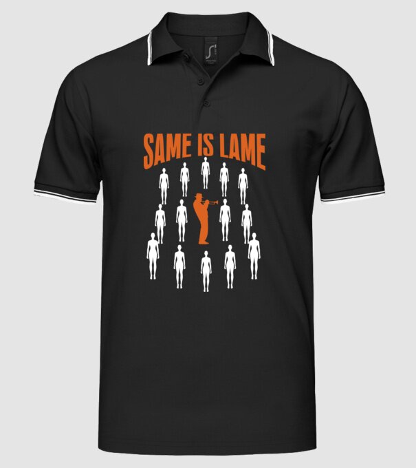 Same is lame trumpet model negru pe tricou