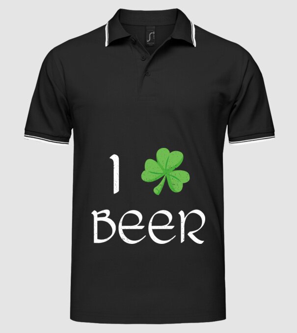 Shamrock beer model negru pe tricou