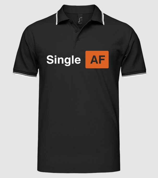 Single AF model negru pe tricou