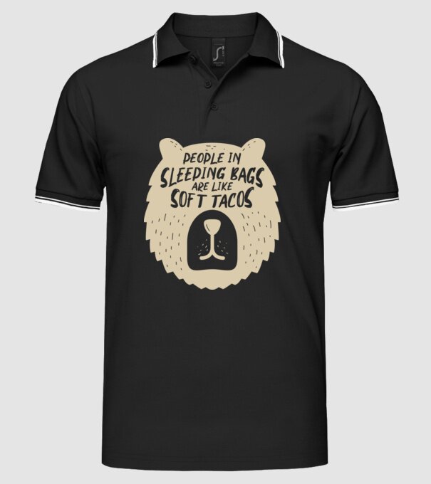 Soft tacos model negru pe tricou