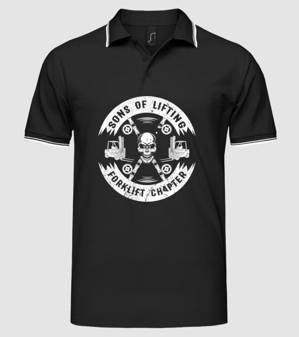 SONS OF LIFTING model negru pe tricou
