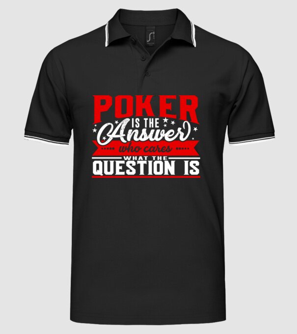 Sport is the answer JUCĂTOR POKER model negru pe tricou