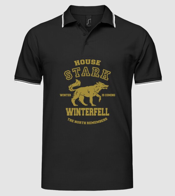 stark model negru pe tricou