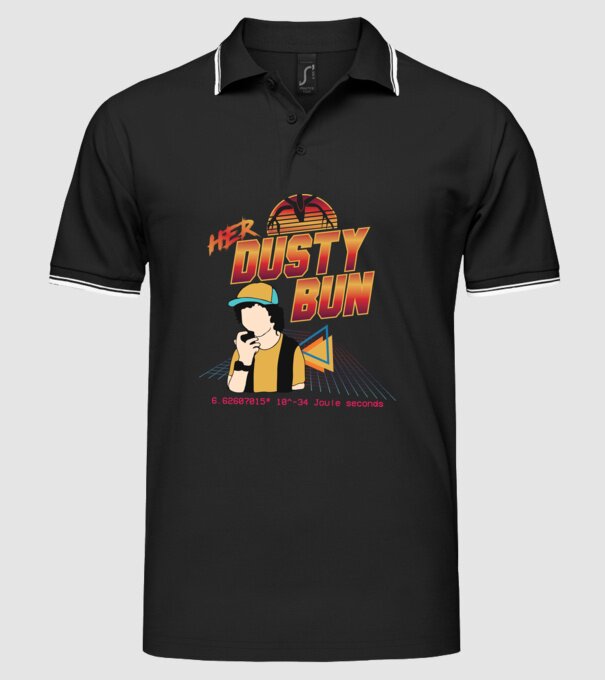 Stranger couple 80s retro Dustin model negru pe tricou