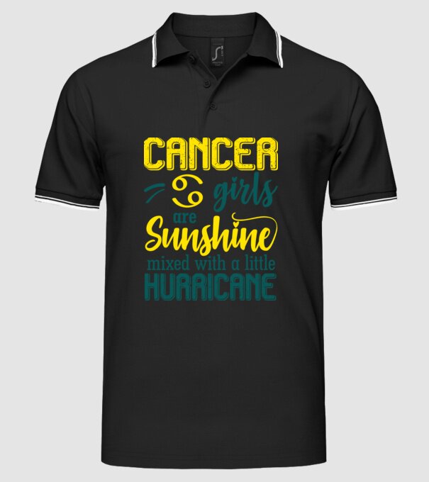 Sunshine with Hurricane CANCER model negru pe tricou