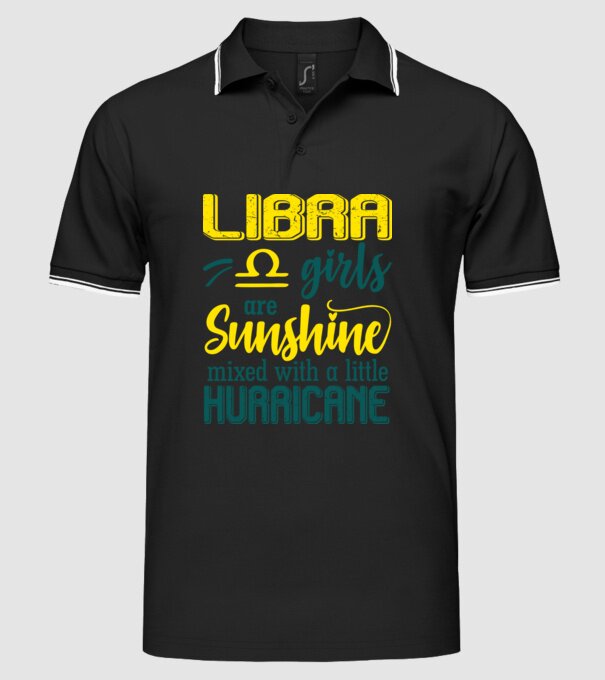 Sunshine with Hurricane LIBRA model negru pe tricou