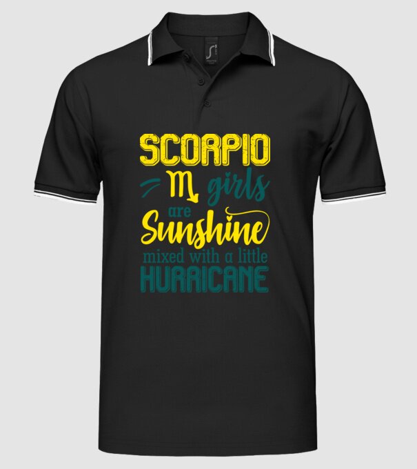 Sunshine with Hurricane SCORPIO model negru pe tricou