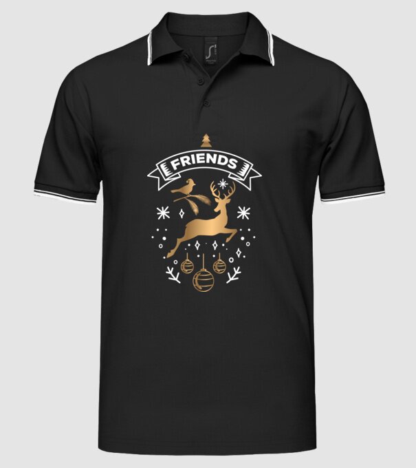 Best Friends Christmas 2 model negru pe tricou