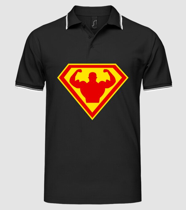 Superom model negru pe tricou