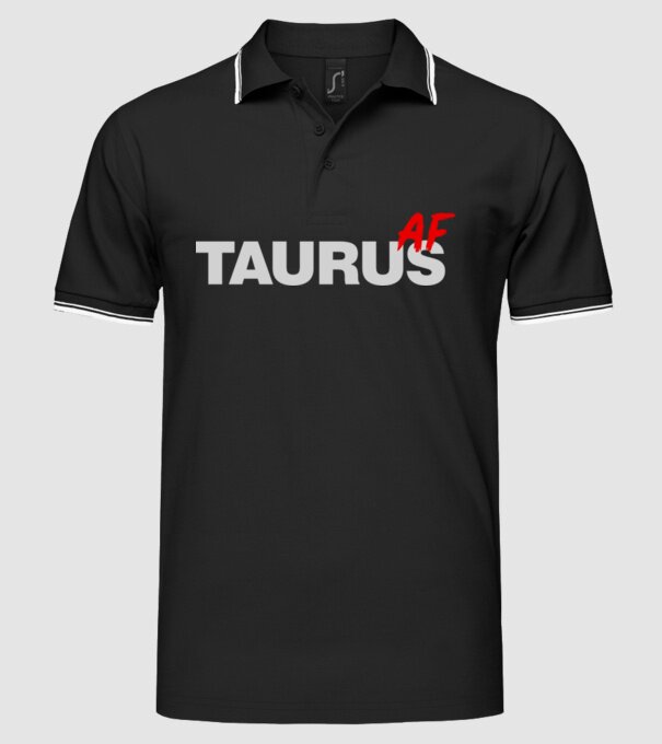 TAURUS as fuck model negru pe tricou