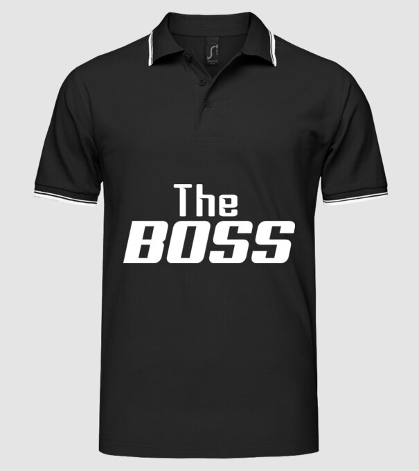 The Boss model negru pe tricou