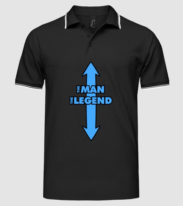 The Man The Legend model negru pe tricou
