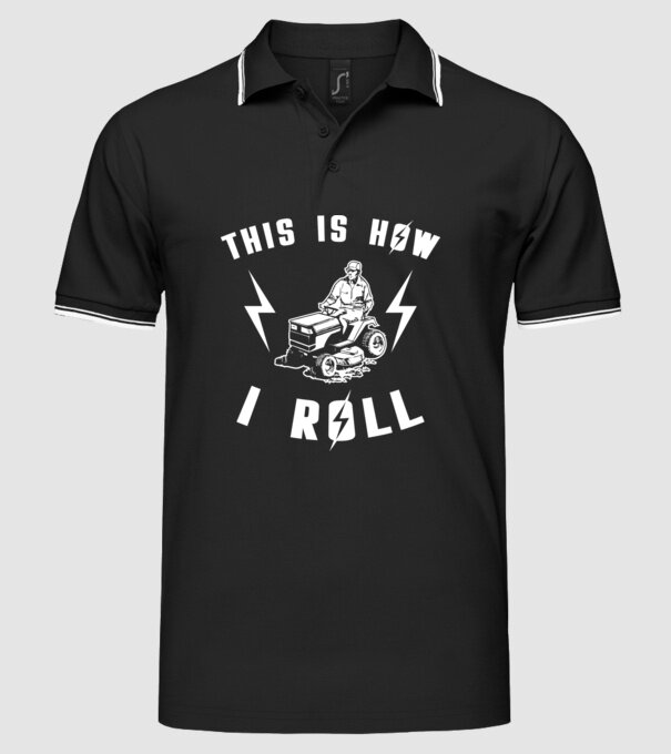 This is how i roll model negru pe tricou