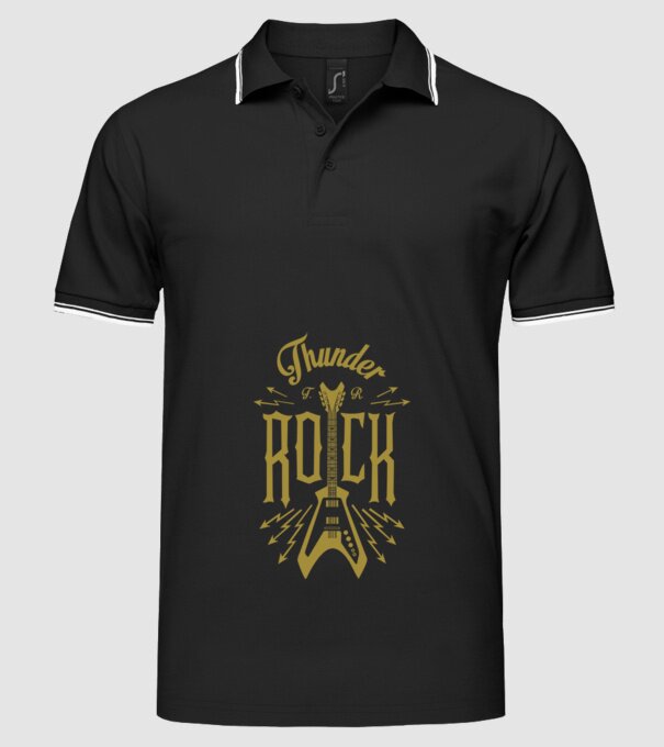 Thunder Rock model negru pe tricou