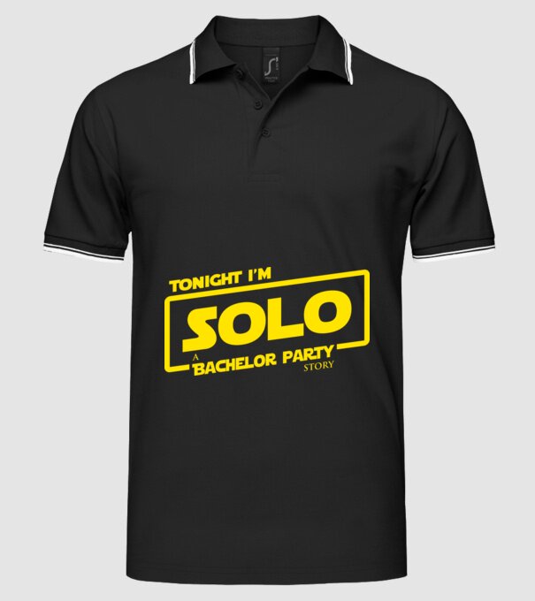 'Tonight I''m Solo' model negru pe tricou