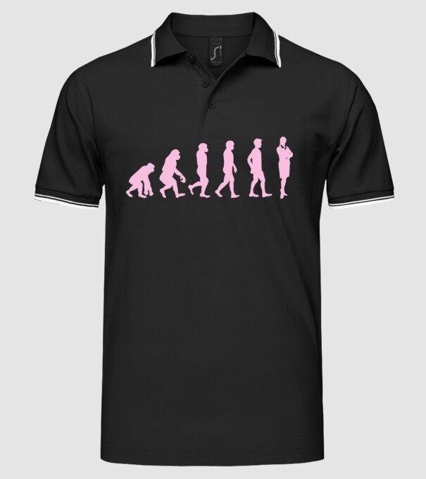 femeie de afaceri evoluție model negru pe tricou