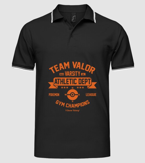 Valor champions model negru pe tricou
