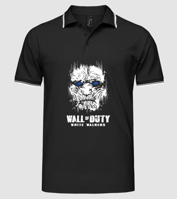 Wall Of Duty model negru pe tricou