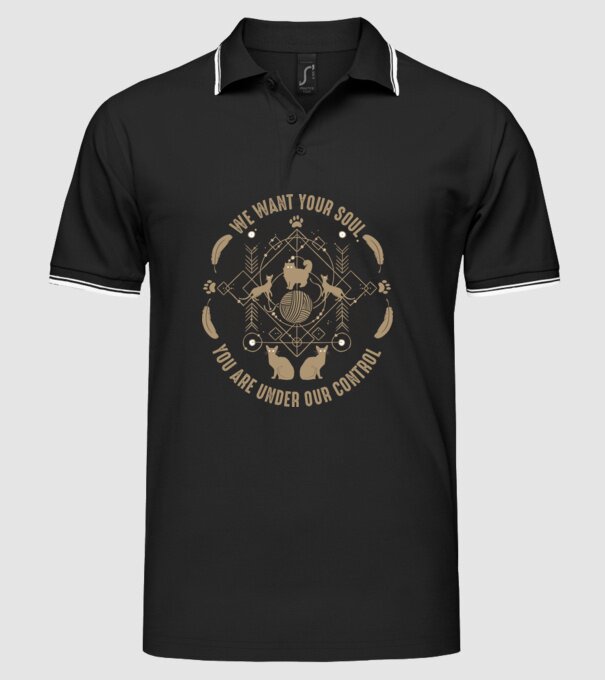 We want your soul model negru pe tricou