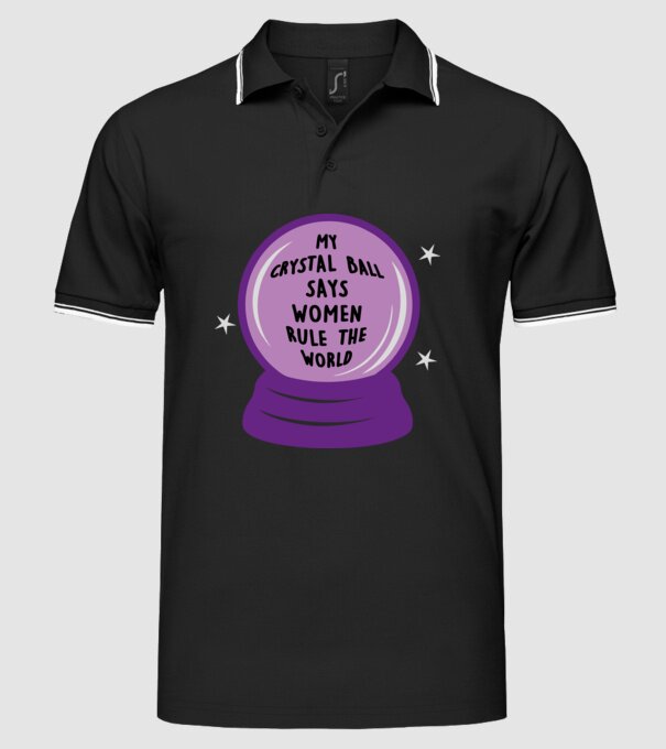 Women rule the world model negru pe tricou
