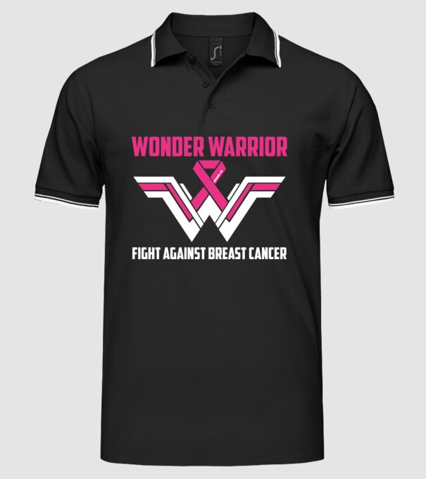WONDER WARRIOR model negru pe tricou