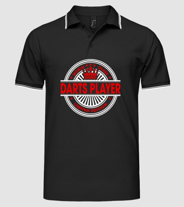 World class DARTS model negru pe tricou