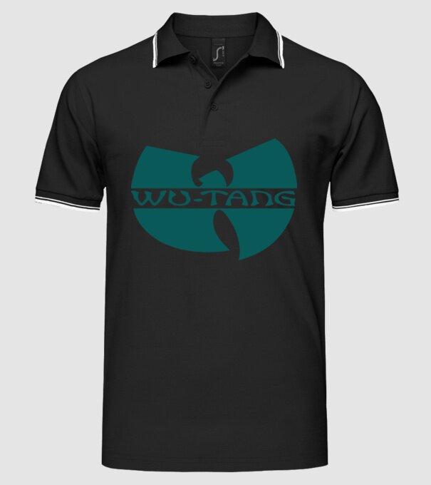 wu tang logo model negru pe tricou
