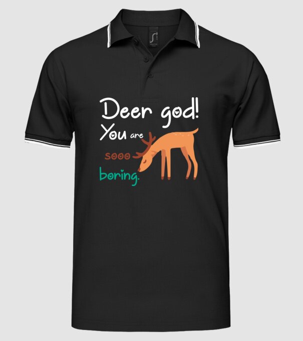 You = boring model negru pe tricou