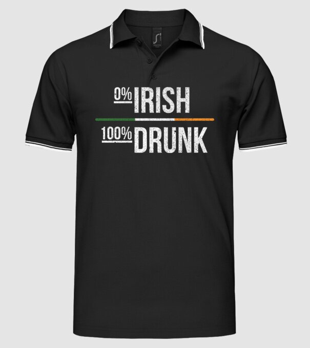 Zero irish model negru pe tricou